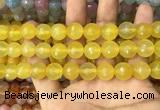 CAA3397 15 inches 12mm faceted round agate beads wholesale