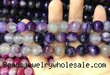 CAA3398 15 inches 12mm faceted round agate beads wholesale