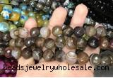 CAA3411 15 inches 12mm faceted round agate beads wholesale