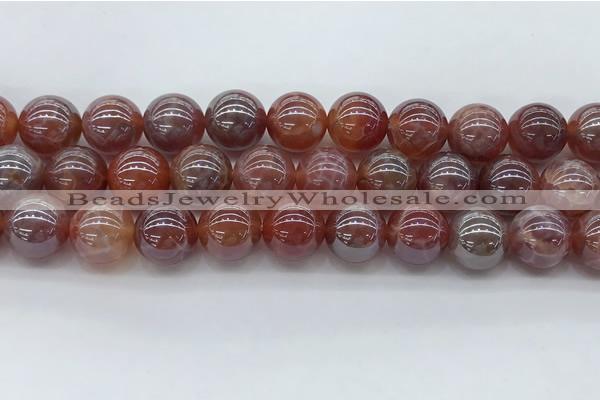 CAA3505 15.5 inches 14mm round AB-color fire agate beads wholesale