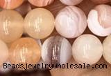 CAA3532 15.5 inches 6mm round pink botswana agate beads