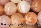 CAA3533 15.5 inches 8mm round pink botswana agate beads