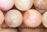 CAA3535 15.5 inches 12mm round pink botswana agate beads