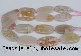 CAA3611 15.5 inches 25*45mm oval sakura agate gemstone beads