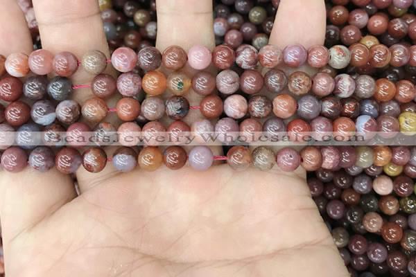 CAA3620 15.5 inches 4mm round Portuguese agate beads wholesale