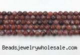 CAA3629 15.5 inches 6mm faceted round Portuguese agate beads