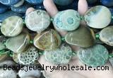 CAA3725 25*35mm - 30*40mm freeform chrysanthemum agate beads