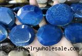 CAA3735 40*50mm - 42*55mm faceted freeform chrysanthemum agate beads