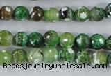 CAA375 15.5 inches 8mm faceted round fire crackle agate beads