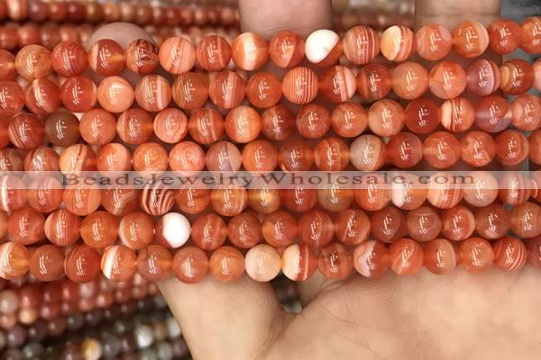 CAA3761 15.5 inches 6mm round red botswana agate beads wholesale