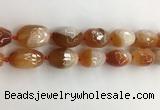 CAA3796 15*25mm - 18*28mm faceted rice agate druzy geode beads