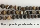 CAA3801 15.5 inches 10mm round line agate beads wholesale