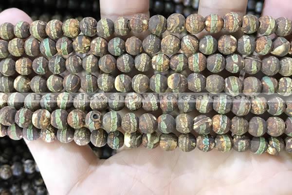 CAA3842 15 inches 6mm round tibetan agate beads wholesale