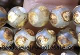 CAA3844 15 inches 6mm round tibetan agate beads wholesale