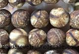 CAA3845 15 inches 6mm round tibetan agate beads wholesale