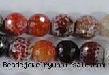 CAA388 15.5 inches 16mm faceted round fire crackle agate beads