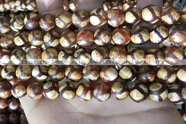 CAA3913 15 inches 10mm round tibetan agate beads wholesale