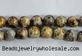 CAA392 15.5 inches 6mm round fire crackle agate beads wholesale