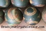 CAA3926 15 inches 12mm round tibetan agate beads wholesale