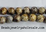 CAA393 15.5 inches 8mm round fire crackle agate beads wholesale