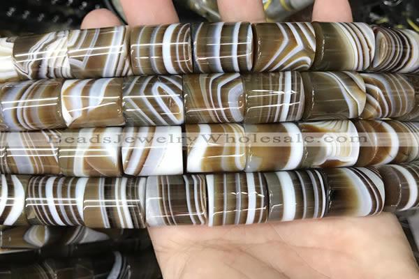 CAA3948 15.5 inches 15*18mm tube Madagascar agate beads wholesale