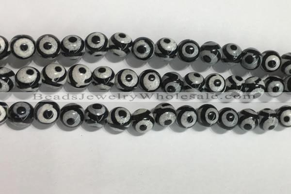 CAA3991 15 inches 8mm round tibetan agate beads wholesale