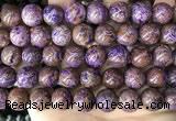 CAA4006 15.5 inches 16mm round purple crazy lace agate beads