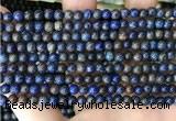 CAA4008 15.5 inches 4mm round blue crazy lace agate beads