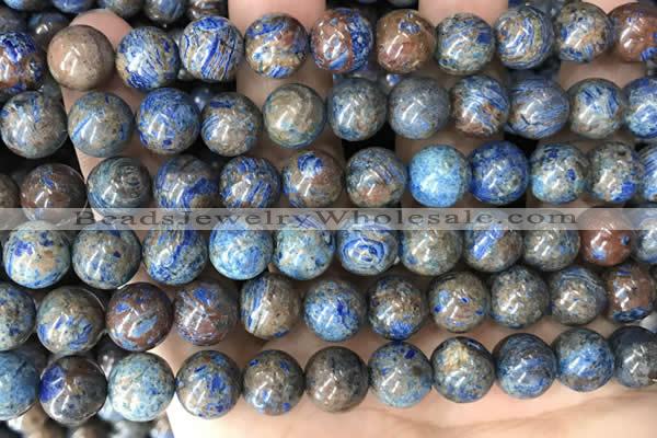 CAA4011 15.5 inches 10mm round blue crazy lace agate beads