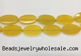 CAA4064 15.5 inches 30*50mm oval yellow agate gemstone beads