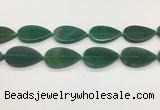 CAA4069 15.5 inches 30*50mm flat teardrop green agate gemstone beads