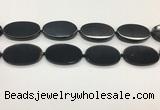 CAA4070 15.5 inches 30*50mm oval black agate gemstone beads