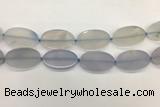 CAA4075 15.5 inches 30*50mm oval blue agate gemstone beads