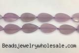 CAA4076 15.5 inches 30*50mm flat teardrop purple agate gemstone beads