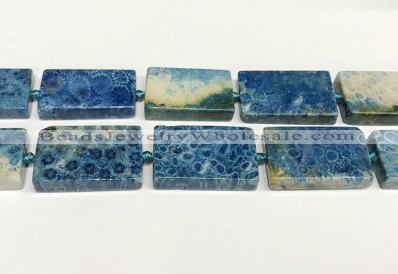 CAA4085 15.5 inches 25*40mm rectangle chrysanthemum agate beads