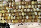 CAA4140 15.5 inches 8mm pumpkin line agate beads wholesale