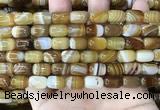 CAA4151 15.5 inches 8*12mm drum line agate beads wholesale