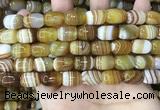 CAA4152 15.5 inches 10*14mm drum line agate beads wholesale