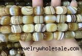 CAA4153 15.5 inches 12*16mm drum line agate beads wholesale