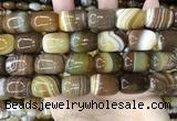 CAA4155 15.5 inches 15*20mm drum line agate beads wholesale