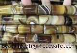 CAA4183 15.5 inches 15*20mm tube line agate beads wholesale