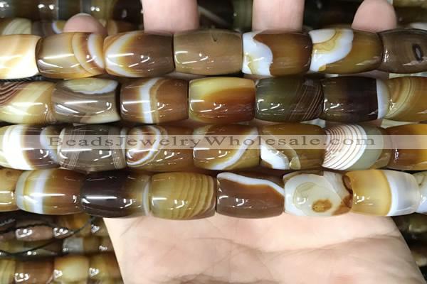 CAA4187 15.5 inches 13*18mm drum line agate gemstone beads