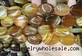 CAA4215 15.5 inches 18*25mm oval line agate beads wholesale