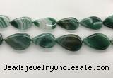 CAA4328 15.5 inches 30*40mm flat teardrop line agate beads