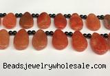 CAA4362 Top drilled 20*30mm freeform dragon veins agate beads