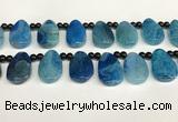 CAA4364 Top drilled 20*30mm freeform dragon veins agate beads