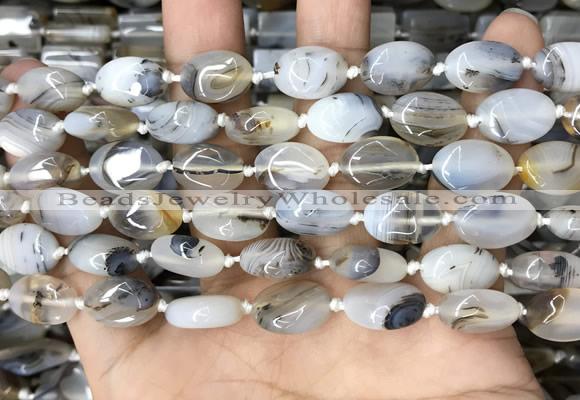 CAA4371 15.5 inches 10*14mm oval Montana agate beads wholesale