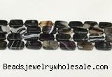 CAA4398 15.5 inches 15*20mm rectangle black banded agate beads