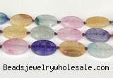 CAA4437 15.5 inches 25*35mm oval agate druzy geode beads