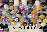 CAA4453 15.5 inches 12*12mm flat teardrop dragon veins agate beads